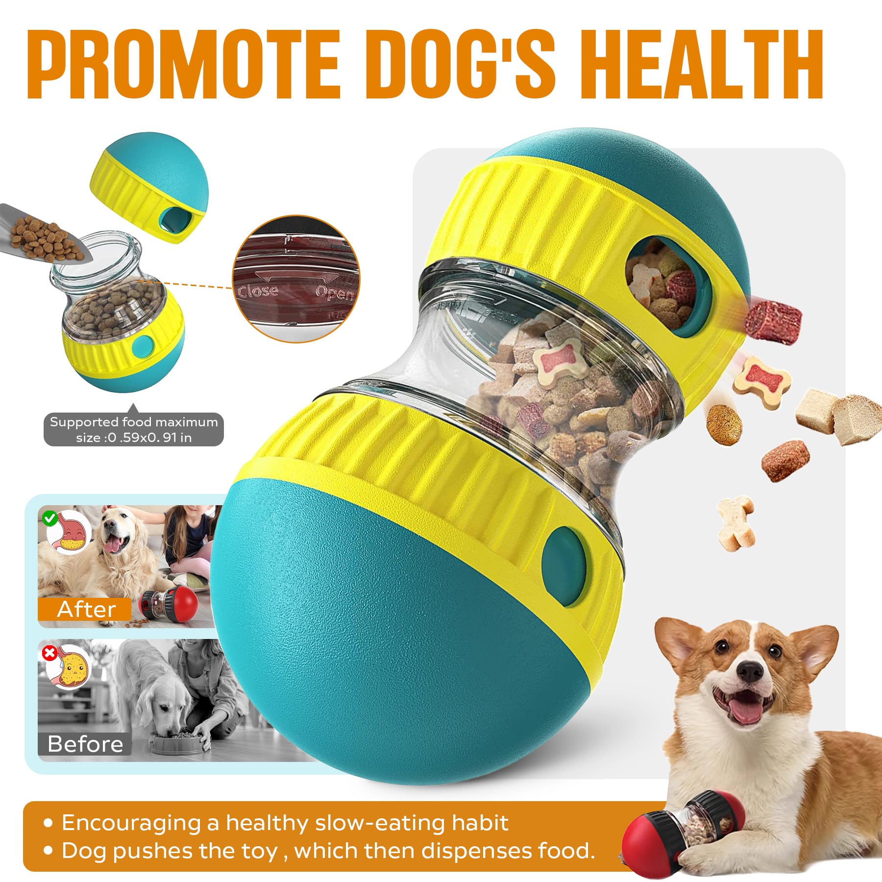 Adjustable Treat Dispensing Puzzle Ball for Dogs - Image 6