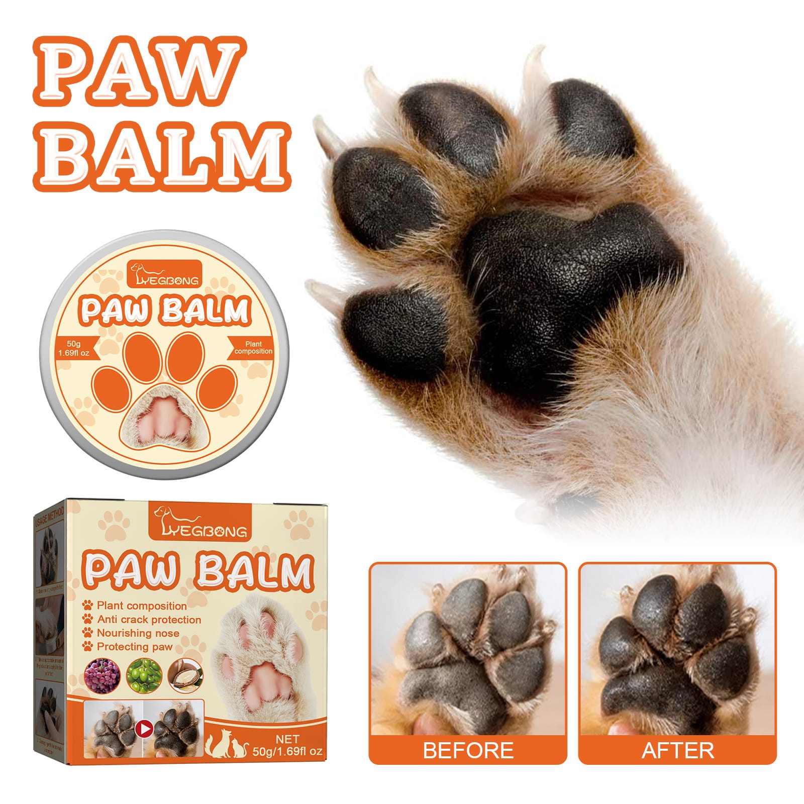paw balm for dry dog paw pads