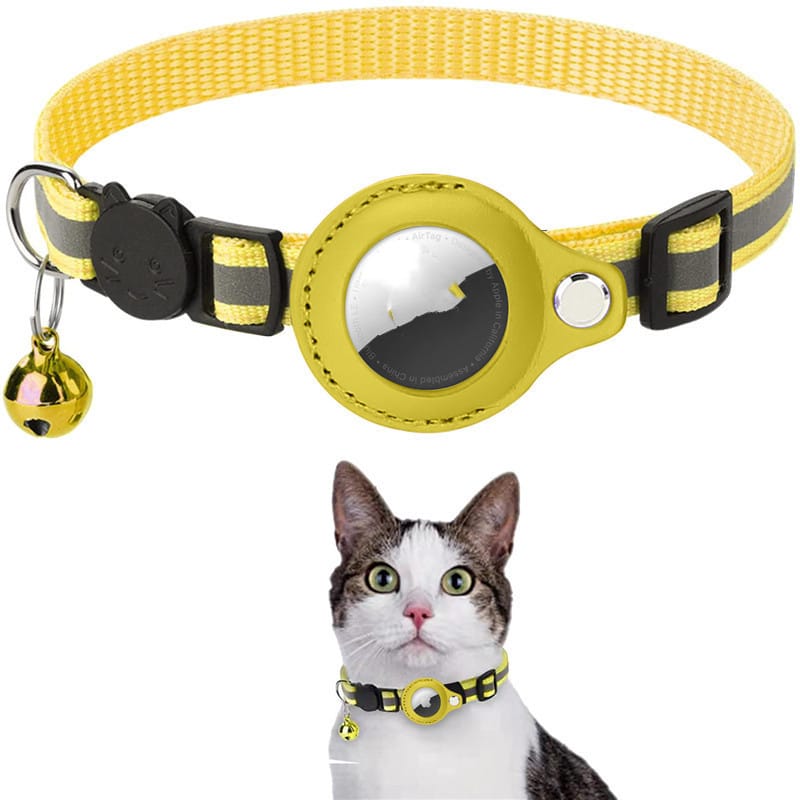 Reflective AirTag Cat Collar with Breakaway Buckle - Image 3