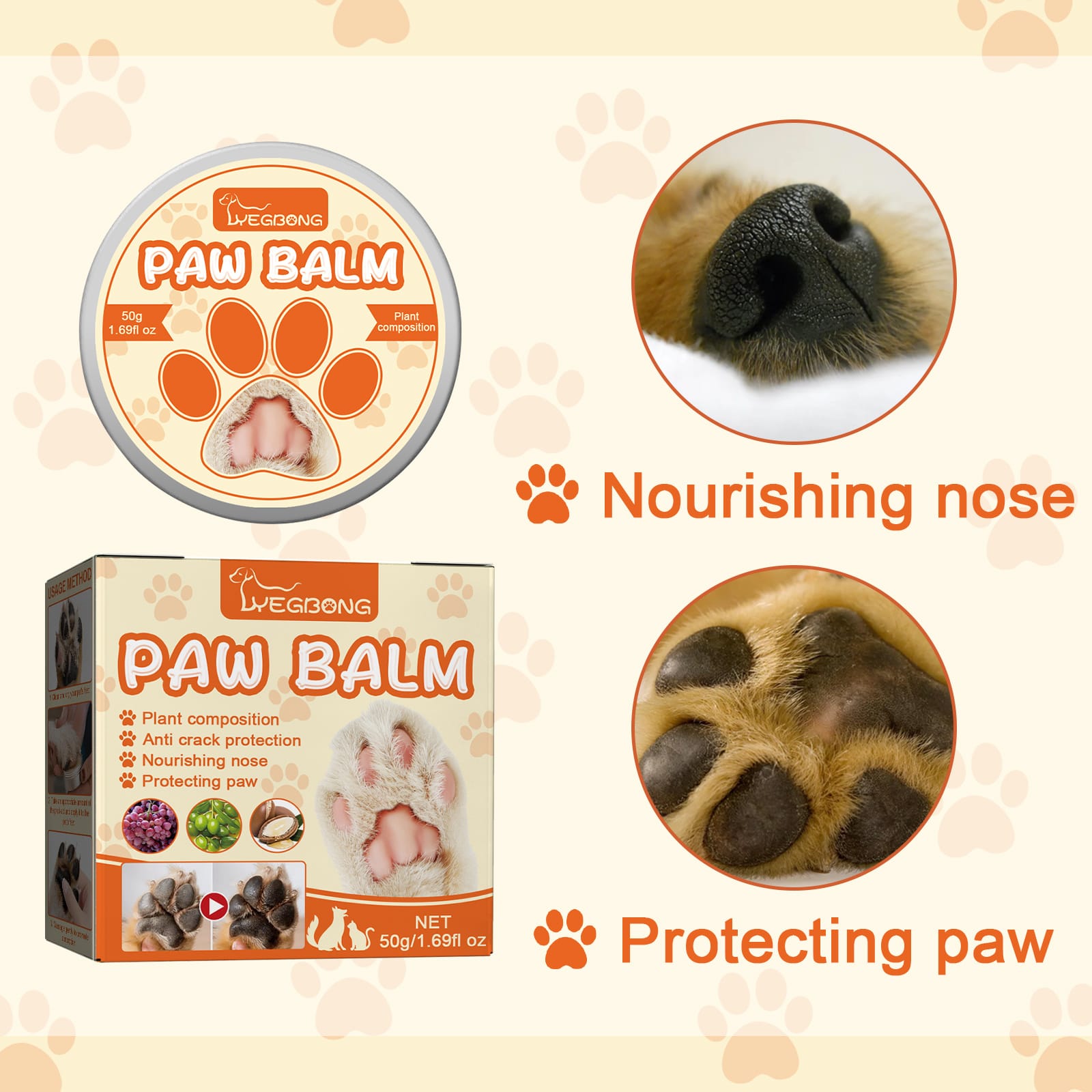 moisturizing dog paw balm