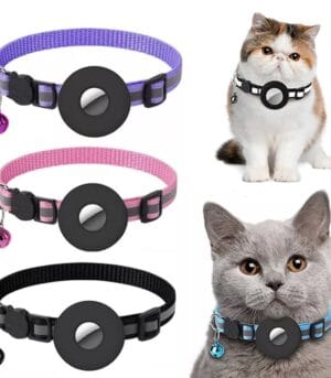 Reflective AirTag Cat Collar with Breakaway Buckle