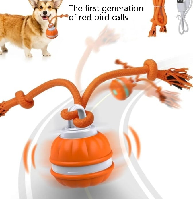 Interactive Rolling Dog Ball with Rope - Image 3