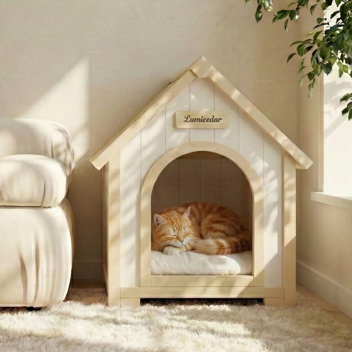 wooden pet house for home interior