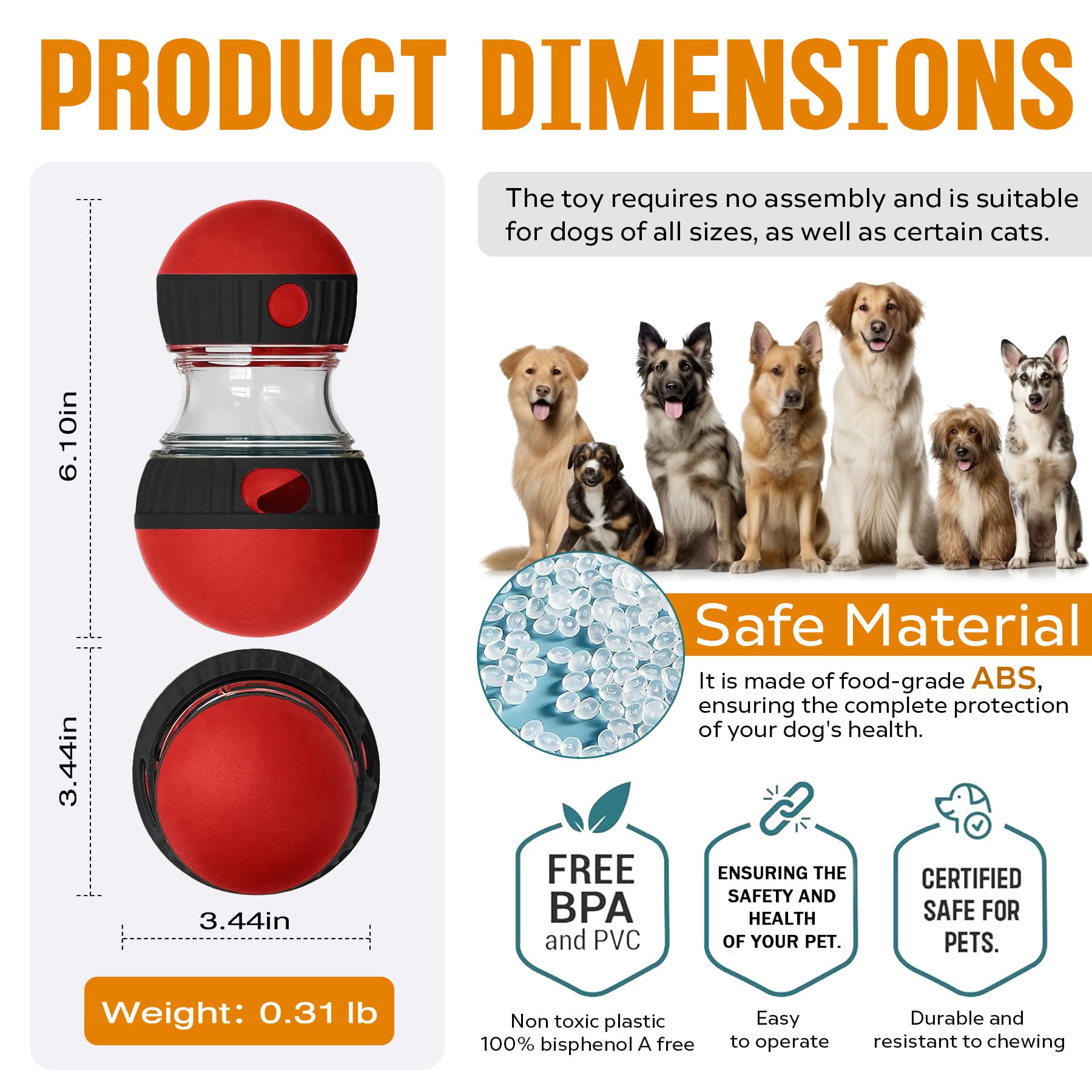 Adjustable Treat Dispensing Puzzle Ball for Dogs - Image 5