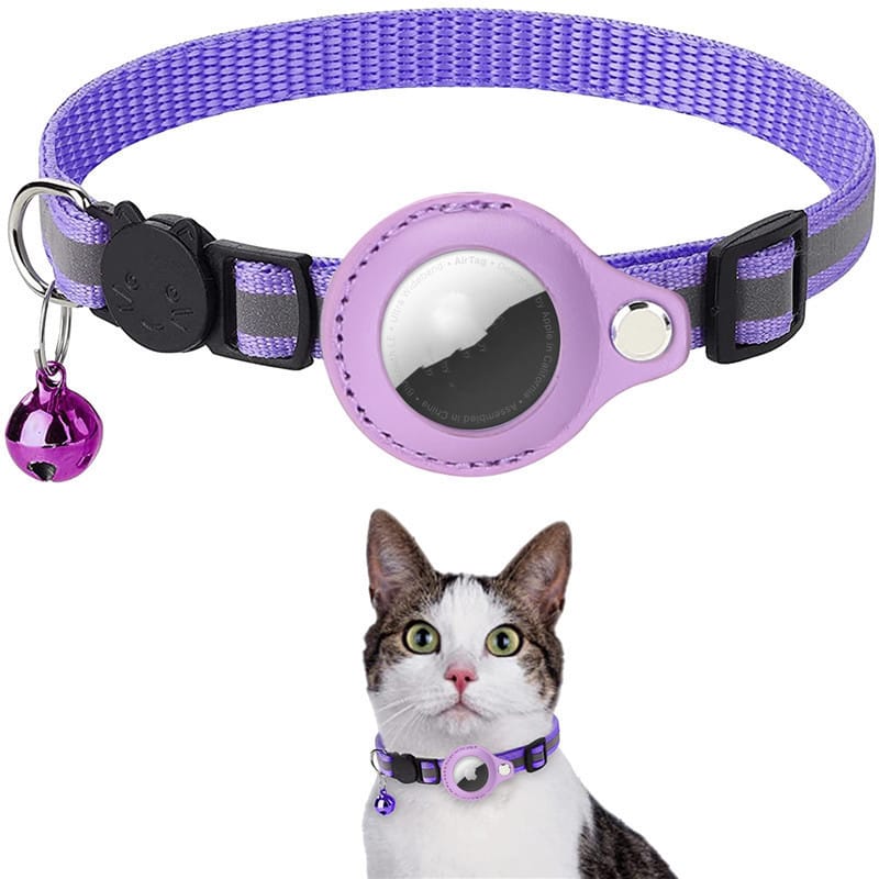 Reflective AirTag Cat Collar with Breakaway Buckle - Image 9