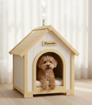 modern indoor wooden dog house
