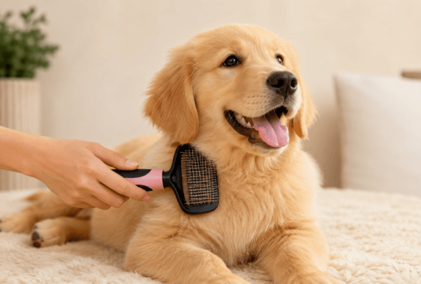 Premium pet grooming brush for dogs